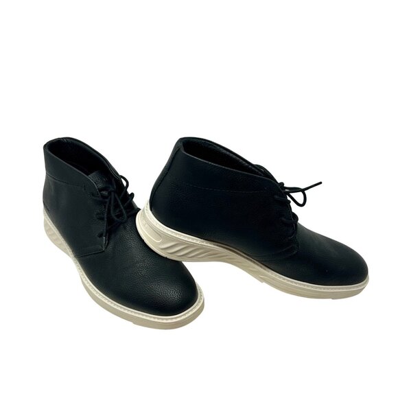 Calvin Klein Mens Black Leather Chukka Boots - Size 9.5 - New - Picture 2 of 8